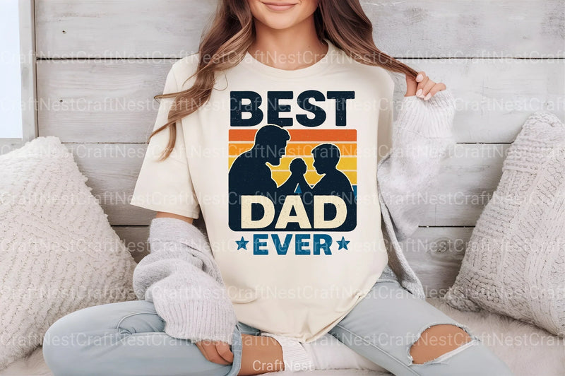 Retro Best Dad Ever Clipart Bundle - CraftNest - Digital Crafting and Art