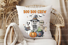 Boo Crew Halloween Nurse Ghost Clipart Bundle - CraftNest - Digital Crafting and Art