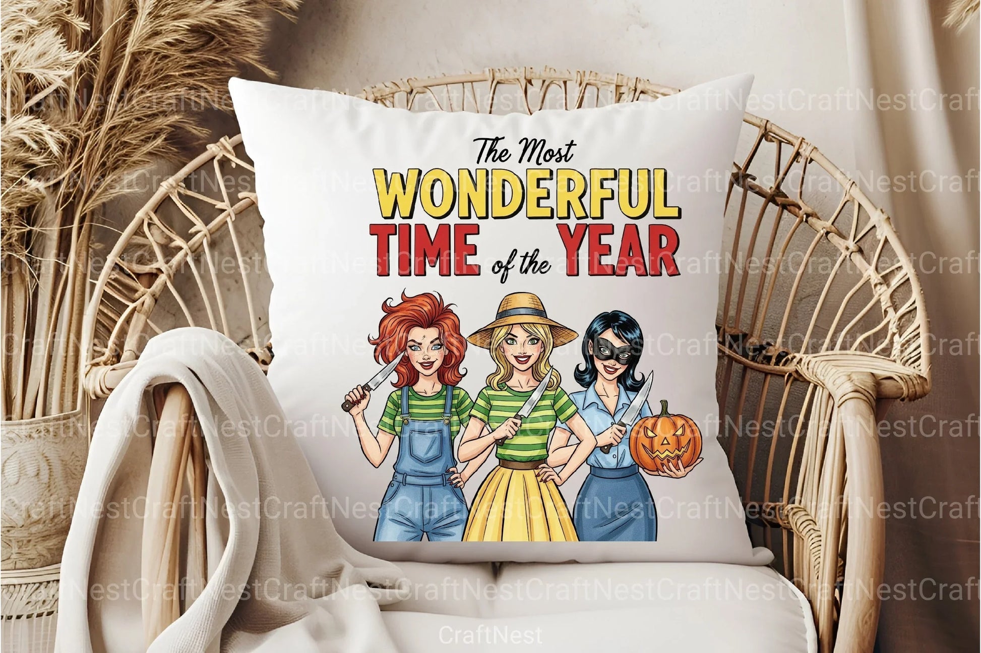 Retro Halloween Vintage Horror Girls Clipart Bundle - CraftNest - Digital Crafting and Art