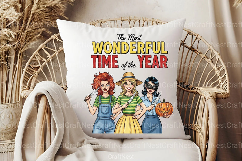 Retro Halloween Vintage Horror Girls Clipart Bundle - CraftNest - Digital Crafting and Art