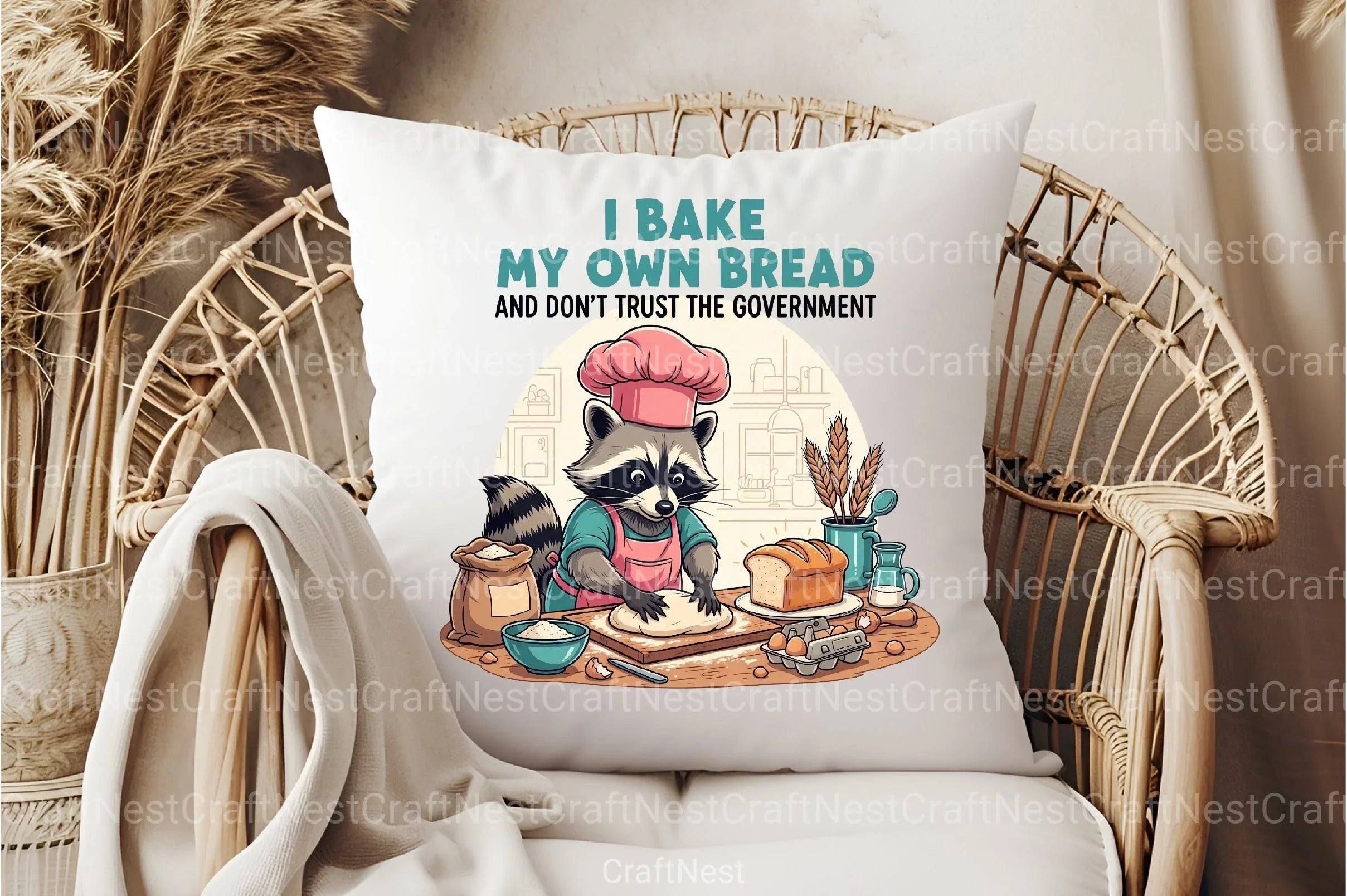 Funny Raccoon Bakery Clipart Bundle - CraftNest - Digital Crafting and Art