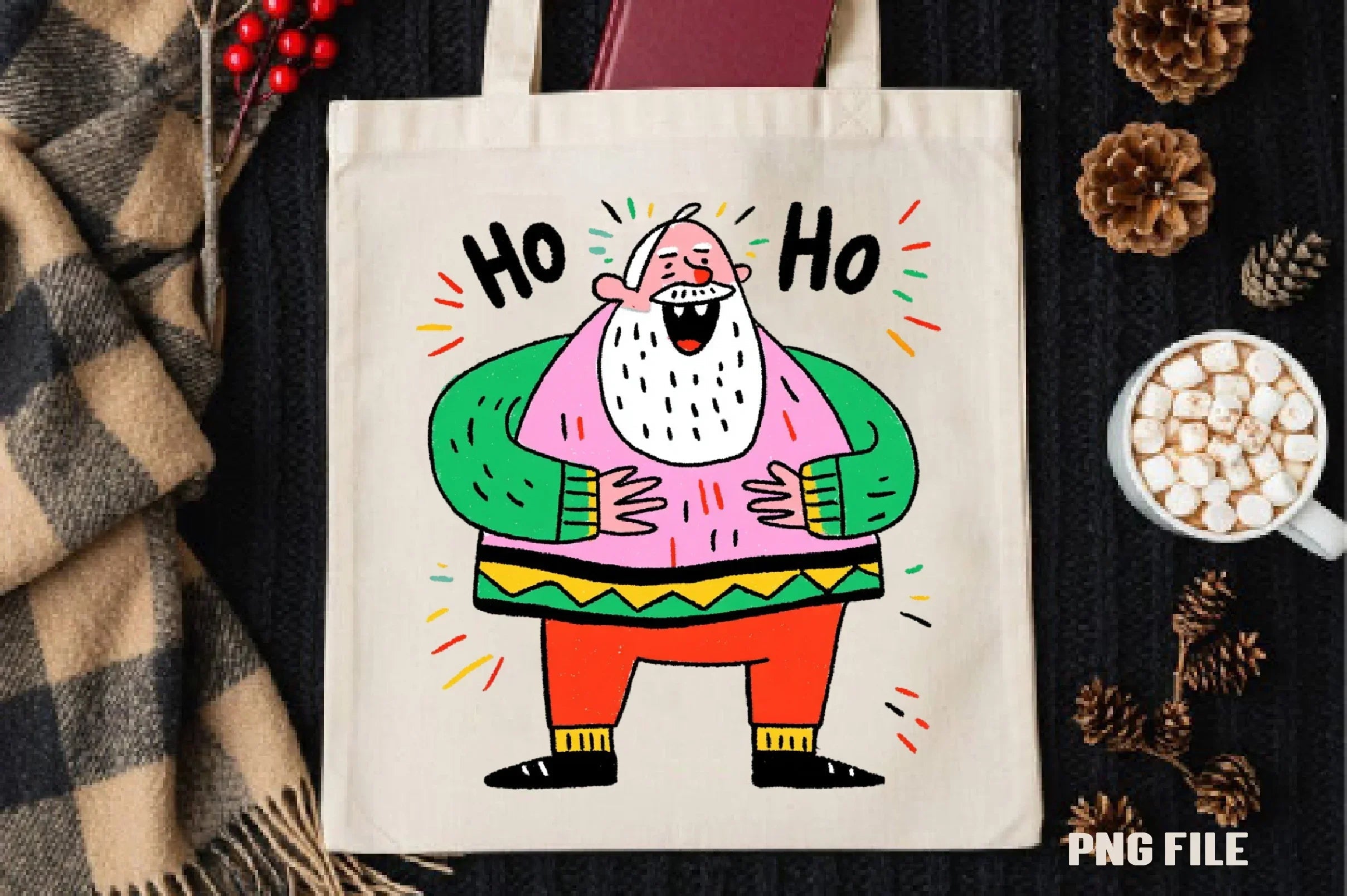 Retro Funny Christmas Santa Clipart Bundle - CraftNest - Digital Crafting and Art