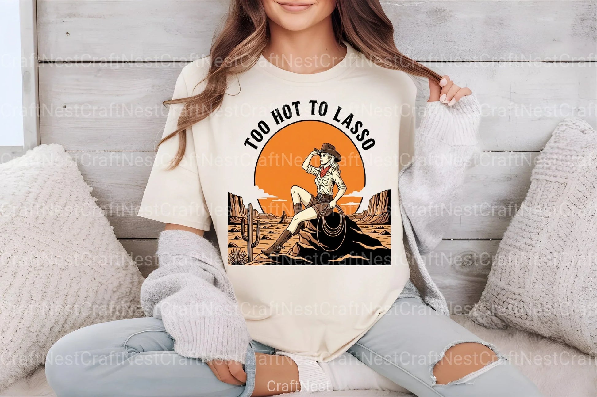 Retro Cowgirl Clipart Bundle: Too Hot to Lasso - CraftNest - Digital Crafting and Art