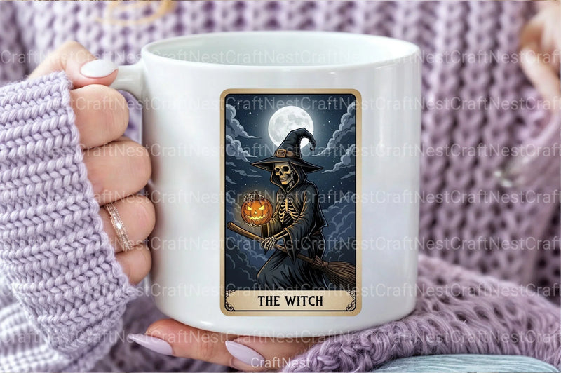 The Witch Halloween Tarot Card Clipart Bundle - CraftNest - Digital Crafting and Art
