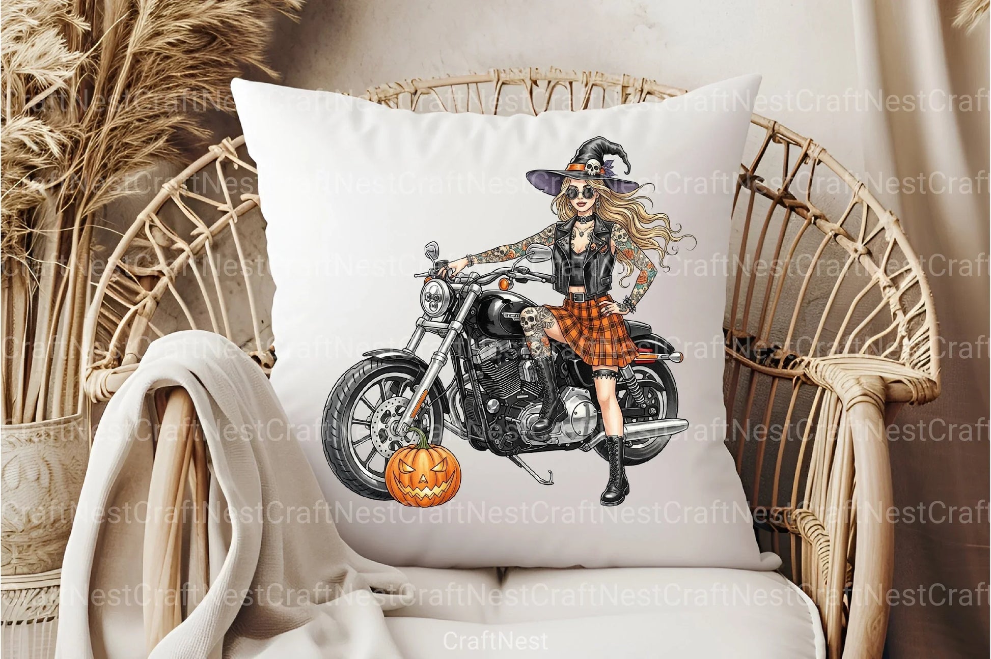 Chibi Toddler Halloween Biker Clipart Bundle - CraftNest - Digital Crafting and Art