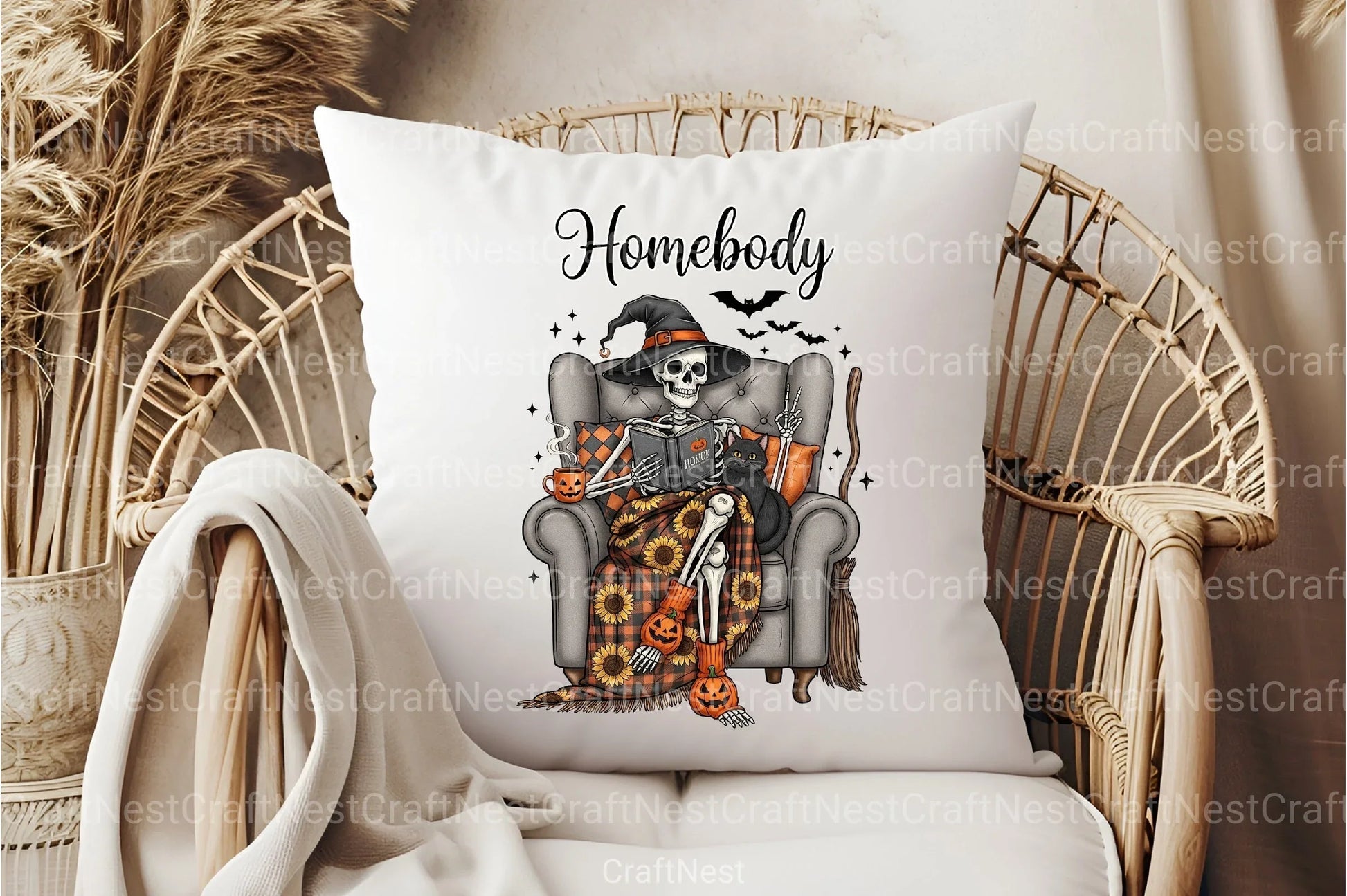 Homebody Skeleton Messy Clipart Bundle - CraftNest - Digital Crafting and Art