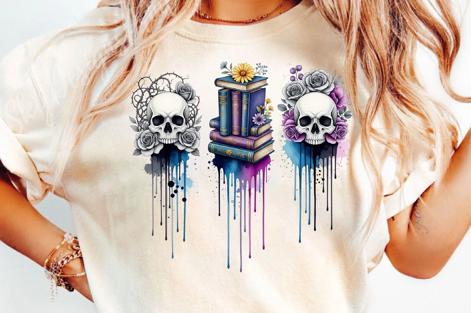Floral Skulls & Books Clipart Bundle - CraftNest - Digital Crafting and Art