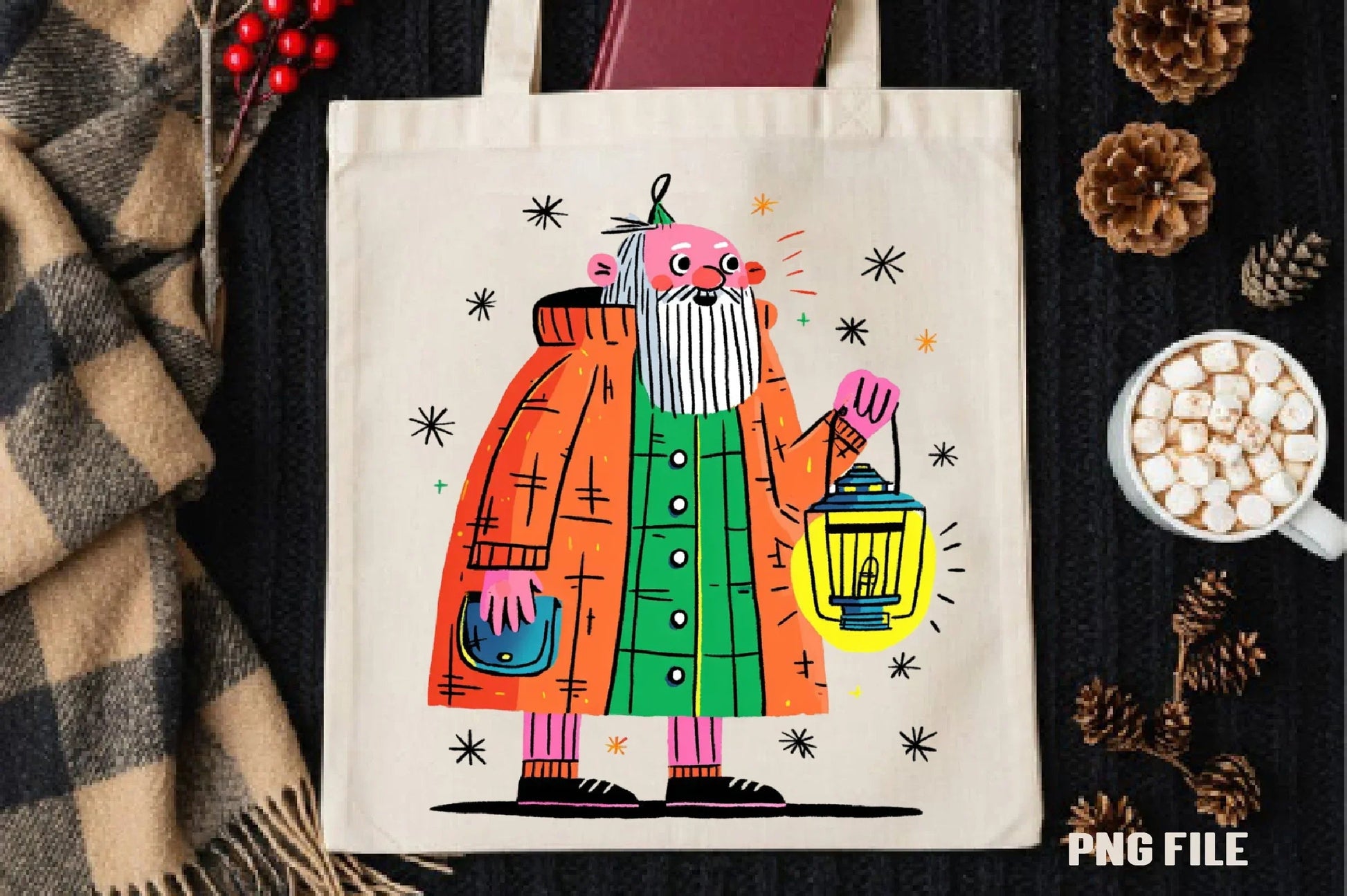 Retro Funny Christmas Santa Clipart Bundle - CraftNest - Digital Crafting and Art