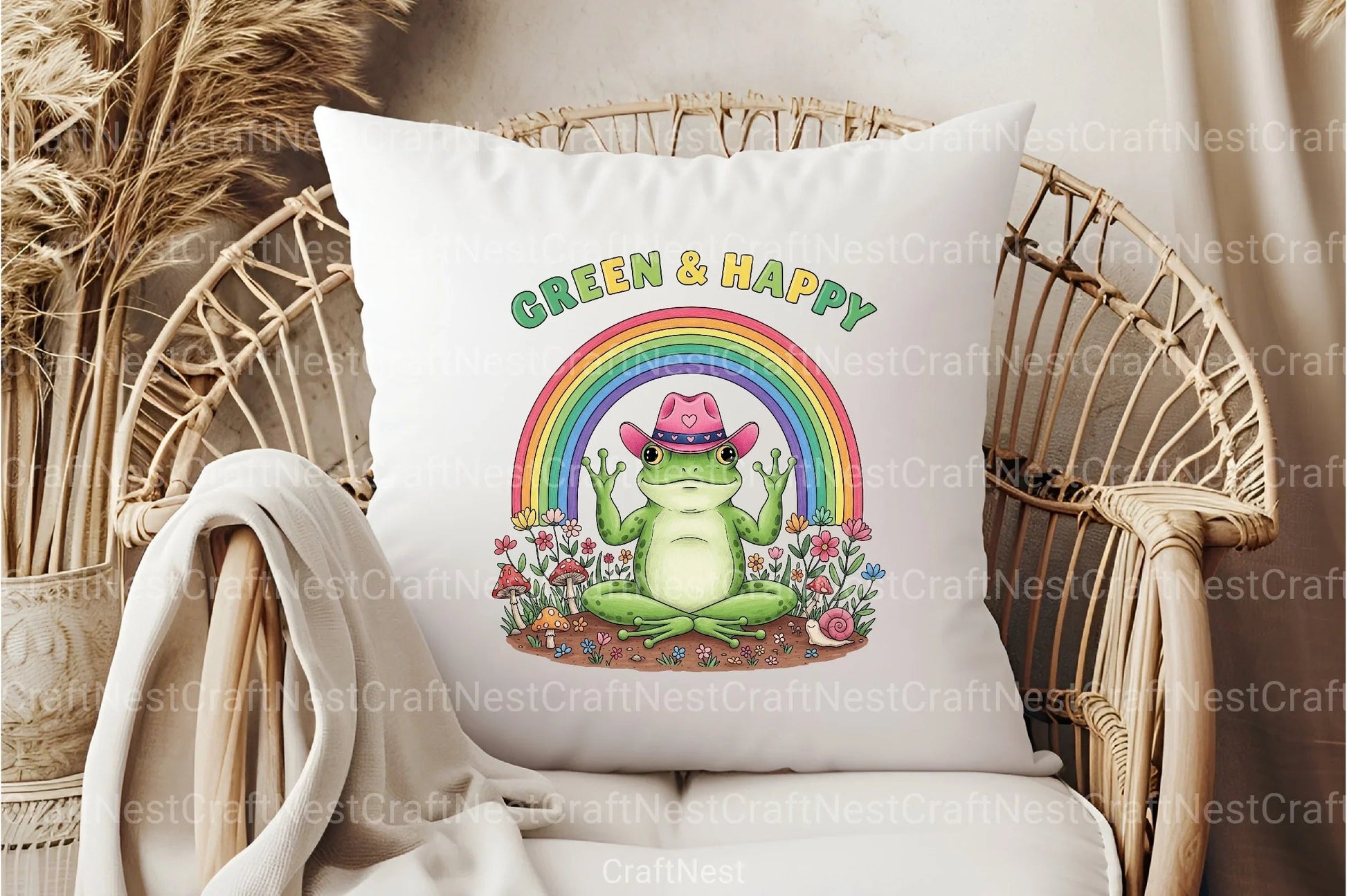 Green & Happy Funny Frog Clipart Bundle - CraftNest - Digital Crafting and Art