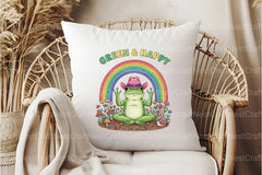 Green & Happy Funny Frog Clipart Bundle - CraftNest - Digital Crafting and Art