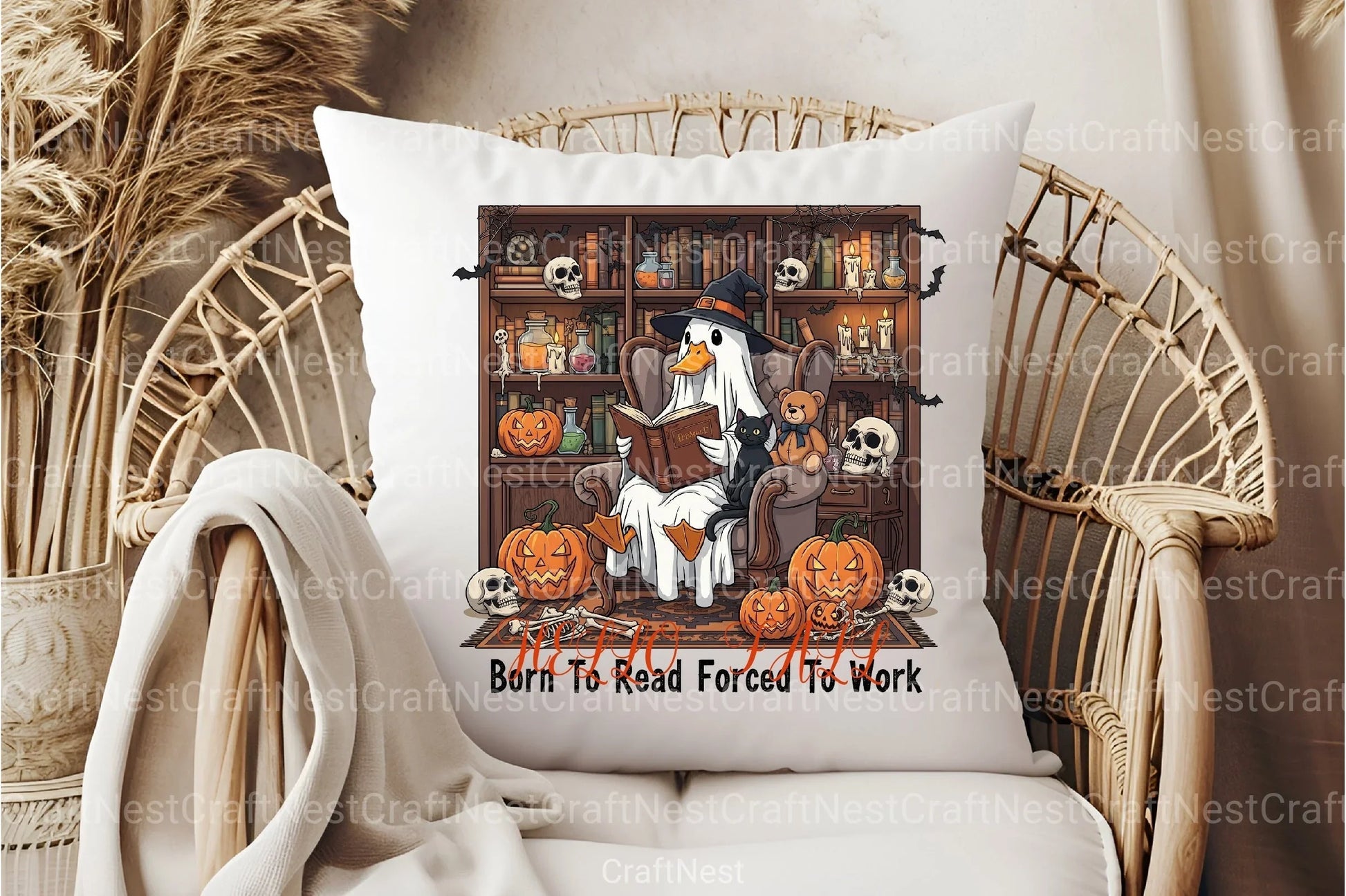 Goose Reading Book Halloween Clipart Bundle - CraftNest - Digital Crafting and Art
