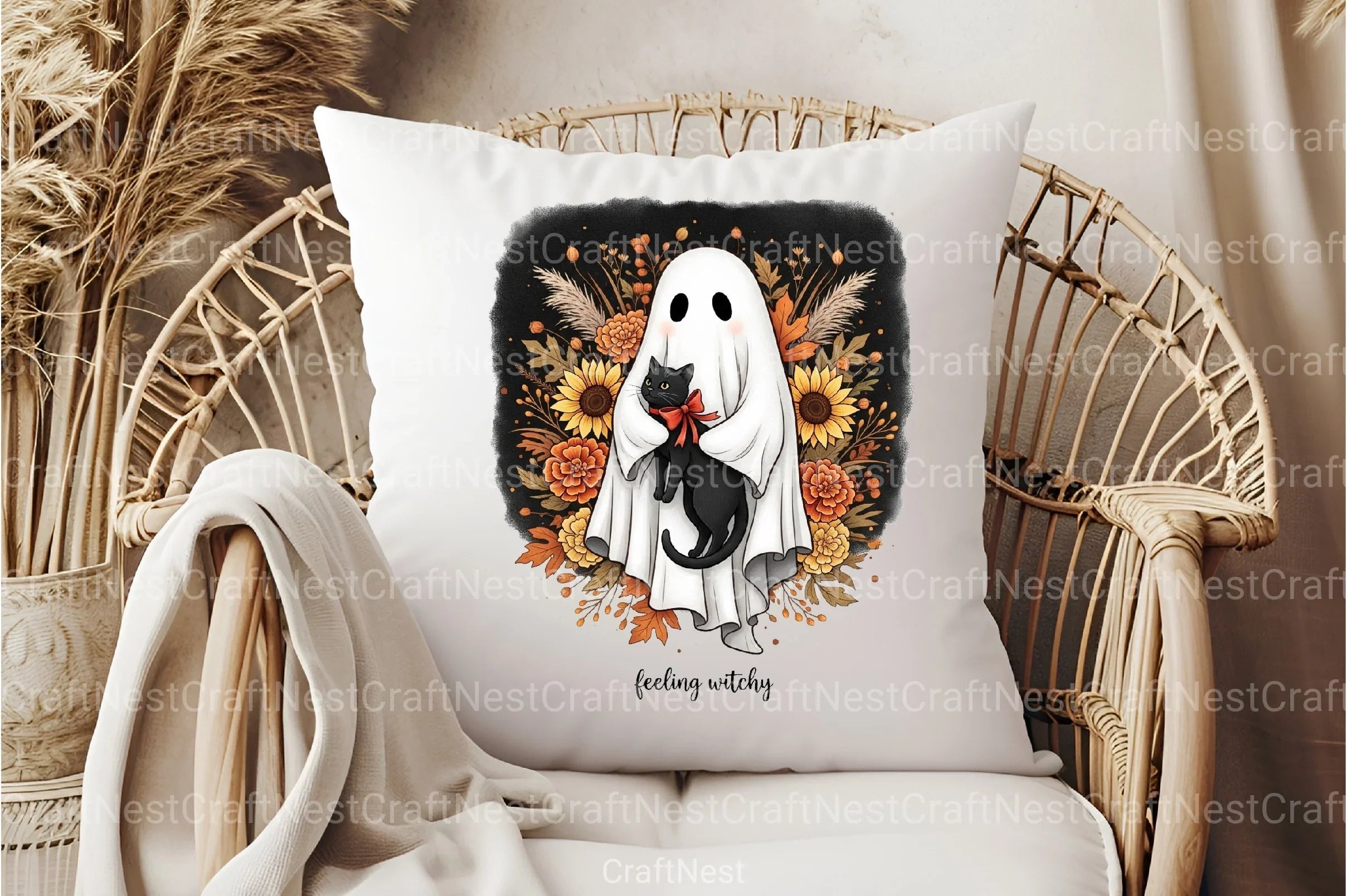 Feeling Witchy Boho Floral Fall Clipart Bundle - CraftNest - Digital Crafting and Art