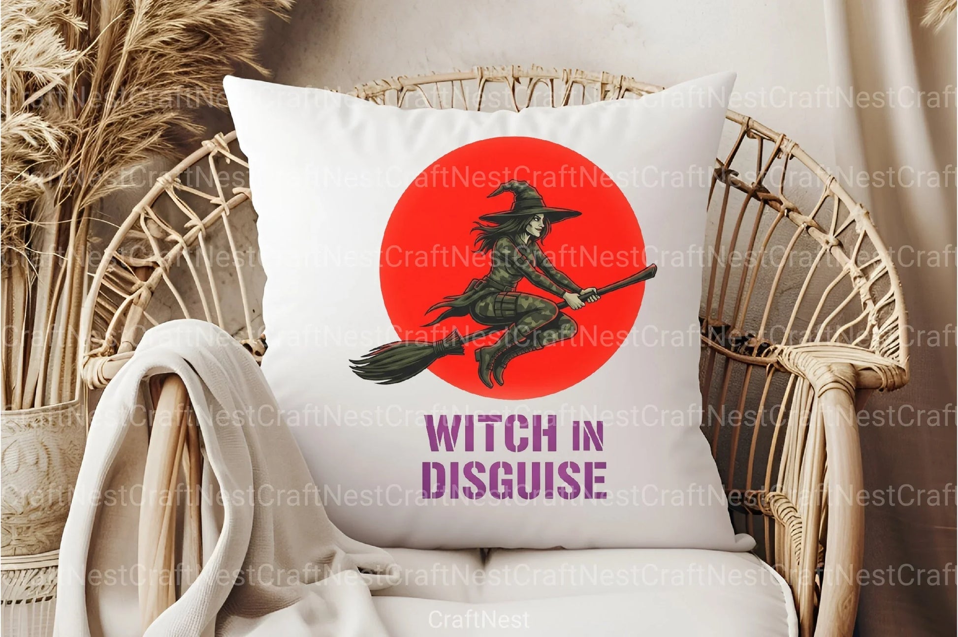 Camo Witch Halloween Clipart Bundle - CraftNest - Digital Crafting and Art