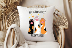 Life Is Pawsitively Meowvelous Cat Shirt Clipart Bundle - CraftNest - Digital Crafting and Art
