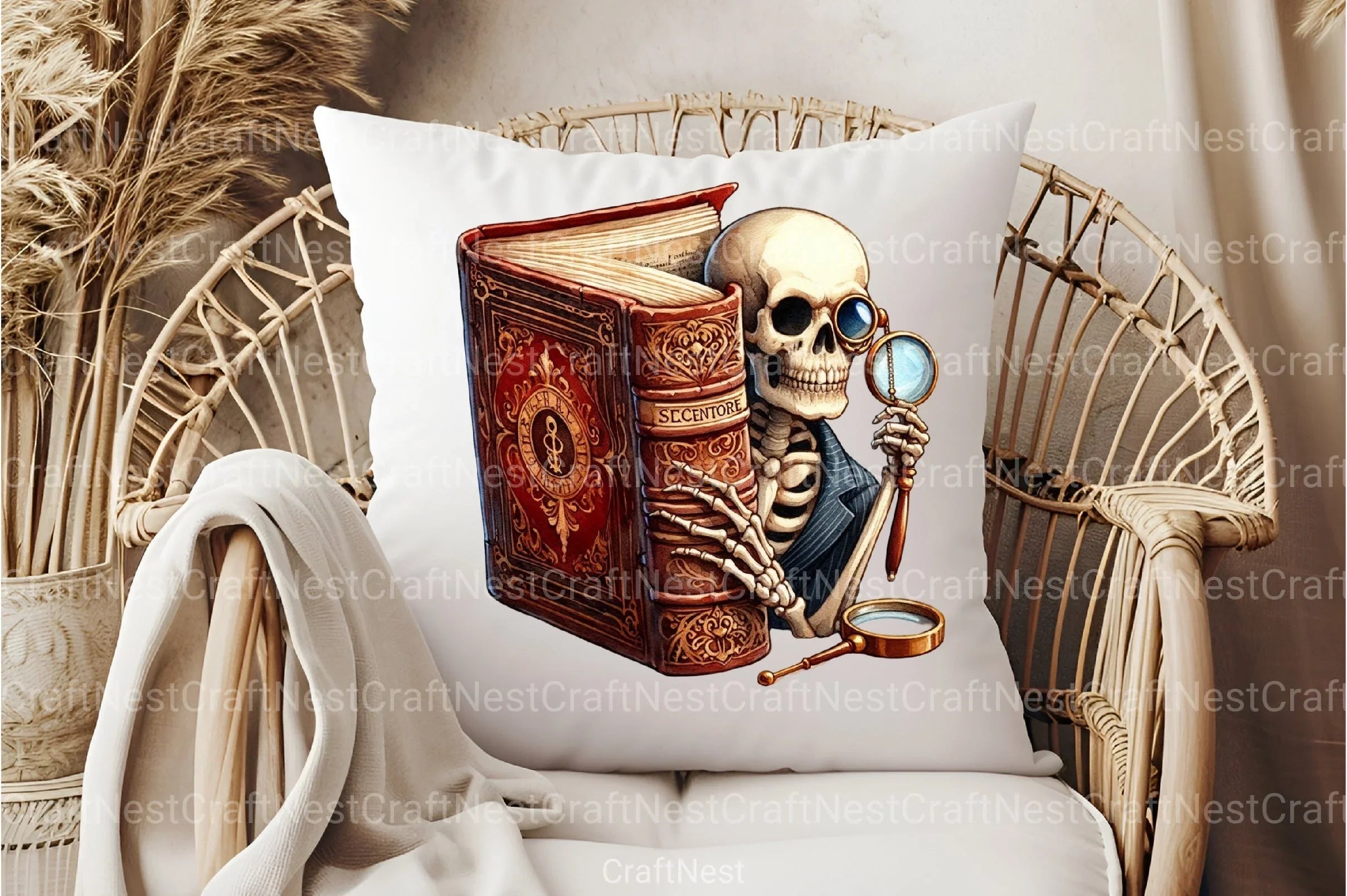 Funny Skeleton Peeking Clipart Bundle 3 - CraftNest - Digital Crafting and Art