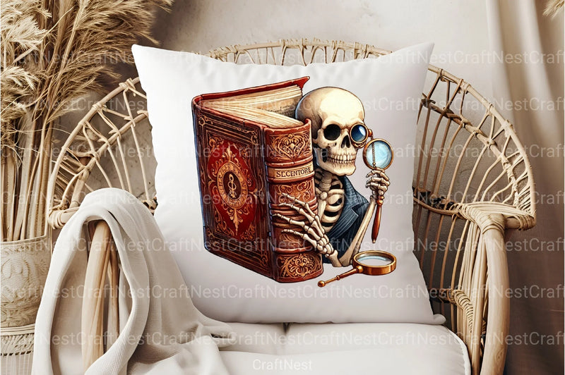 Funny Skeleton Peeking Clipart Bundle 3 - CraftNest - Digital Crafting and Art