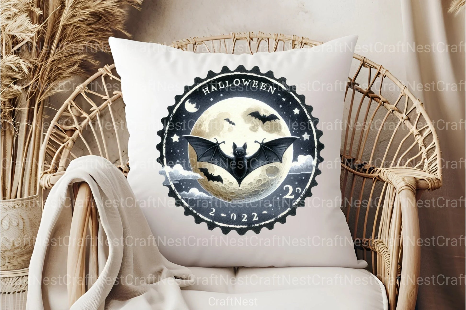 Halloween Stamp Clipart Bundle7 - CraftNest - Digital Crafting and Art