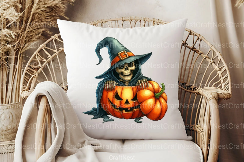 Funny Skeleton Peeking Clipart Bundle 6 - CraftNest - Digital Crafting and Art