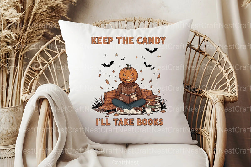 Halloween Pumpkin Ghost Book Lover Clipart Bundle - CraftNest - Digital Crafting and Art