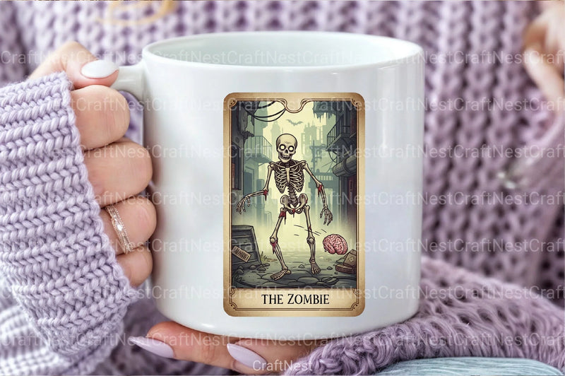 Zombie Halloween Tarot Card Clipart Bundle - CraftNest - Digital Crafting and Art