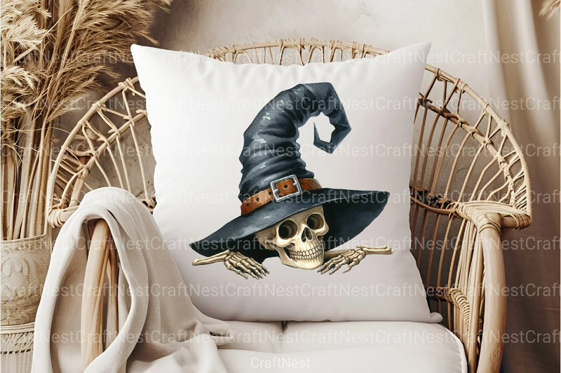 Funny Skeleton Peeking Clipart Bundle 2 - CraftNest - Digital Crafting and Art