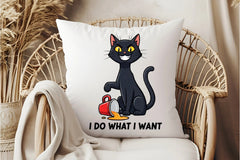I Do What I Want Funny Cat Clipart Bundle - CraftNest - Digital Crafting and Art