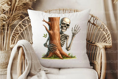 Funny Skeleton Peeking Clipart Bundle 11 - CraftNest - Digital Crafting and Art