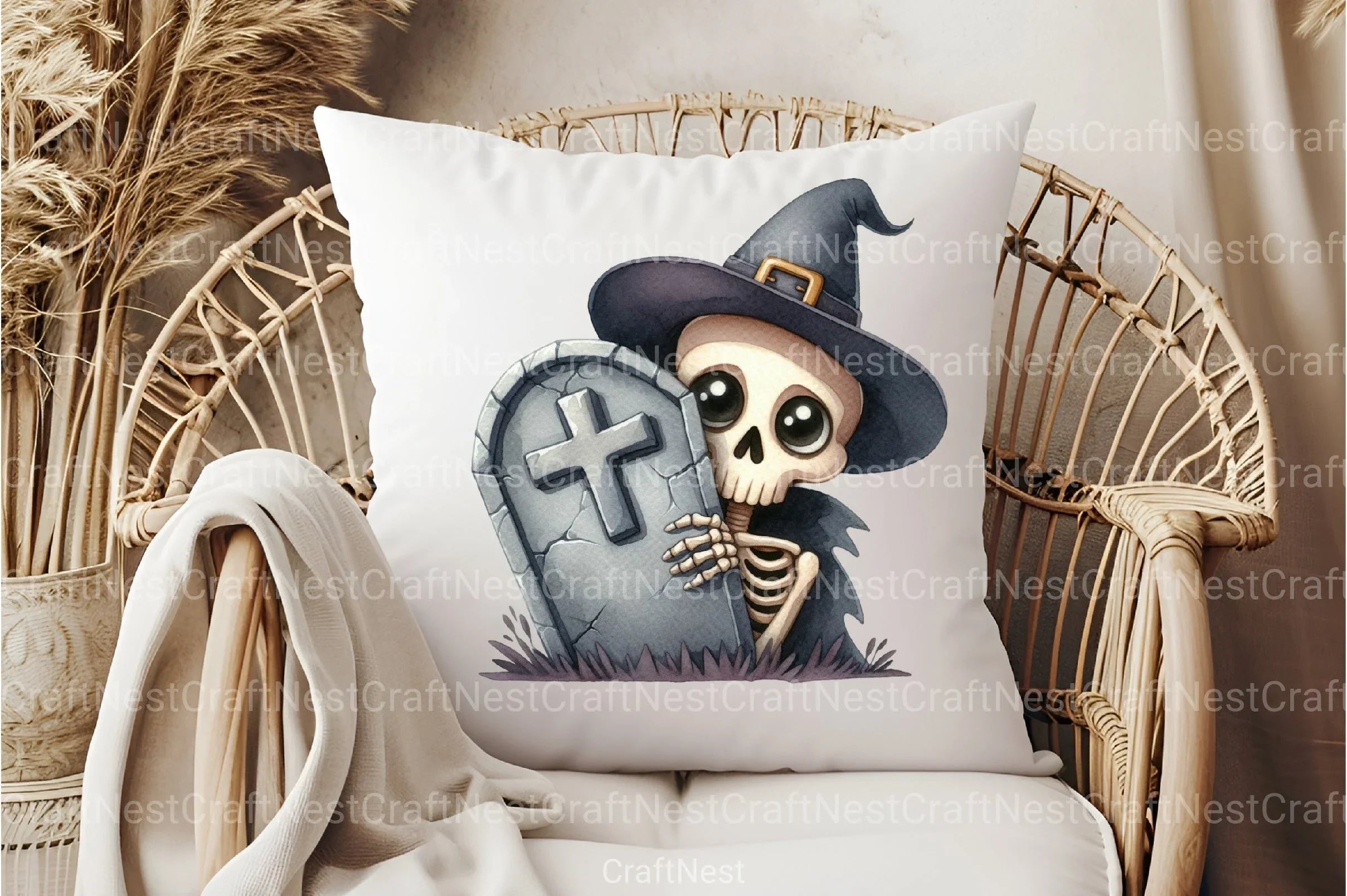 Funny Skeleton Peeking Clipart Bundle 13 - CraftNest - Digital Crafting and Art
