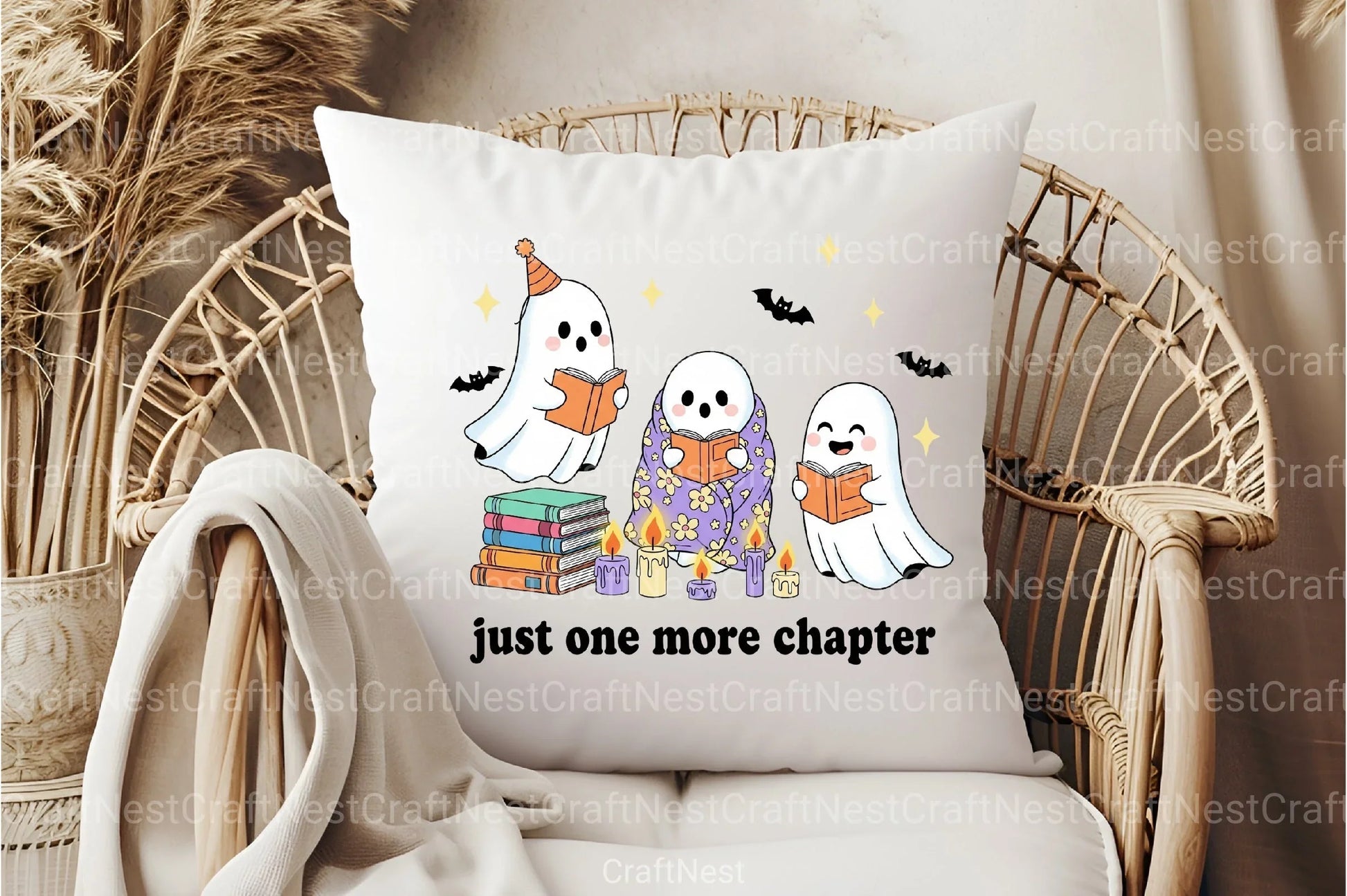 Just One More Chapter Ghost Clipart Bundle - CraftNest - Digital Crafting and Art