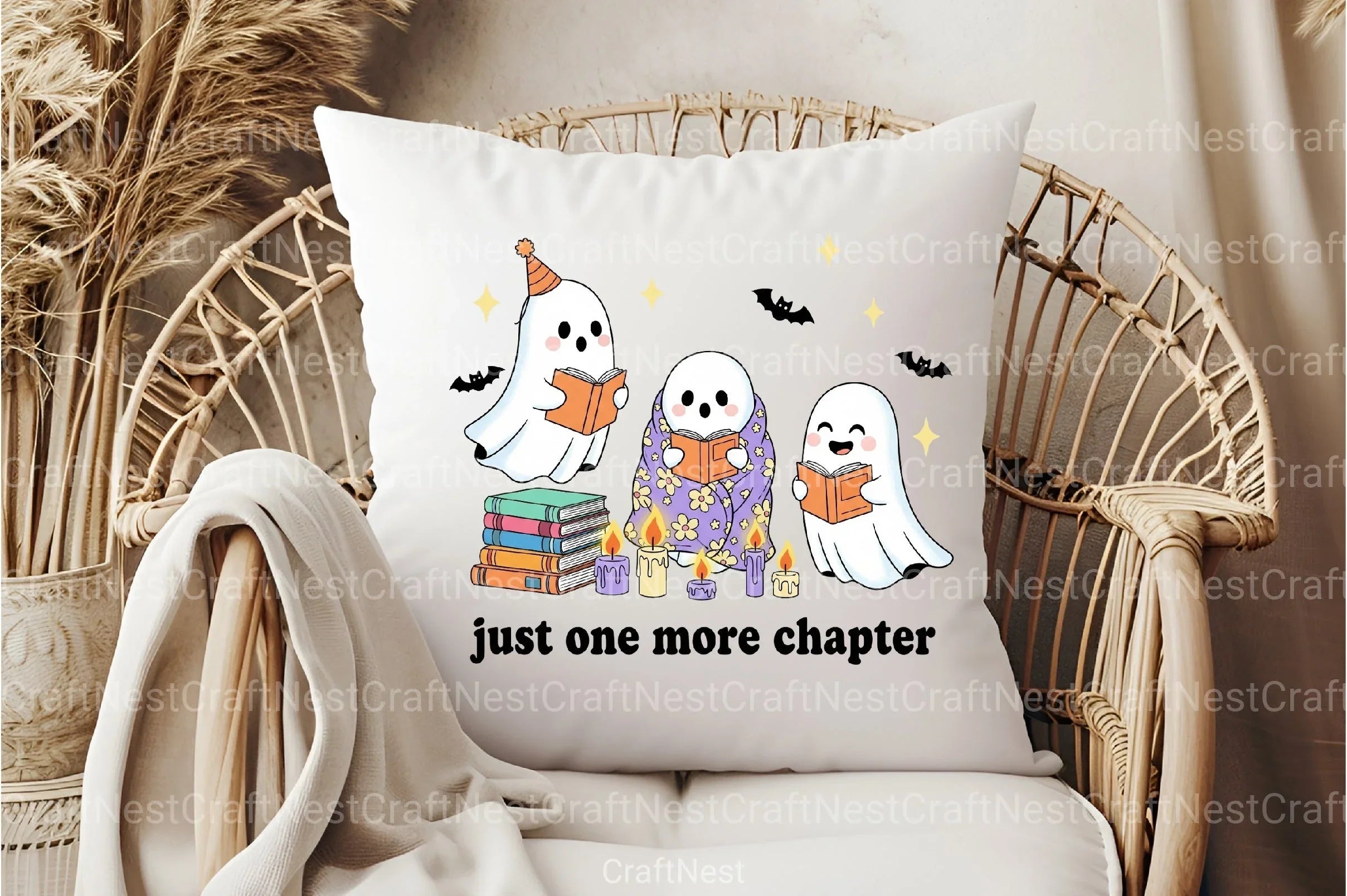 Just One More Chapter Ghost Clipart Bundle - CraftNest - Digital Crafting and Art