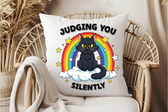 Judging You Silently: Funny Cat Clipart Bundle - CraftNest - Digital Crafting and Art