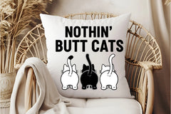 Nothin' Butt Cats T-Shirt Design Bundle - CraftNest - Digital Crafting and Art