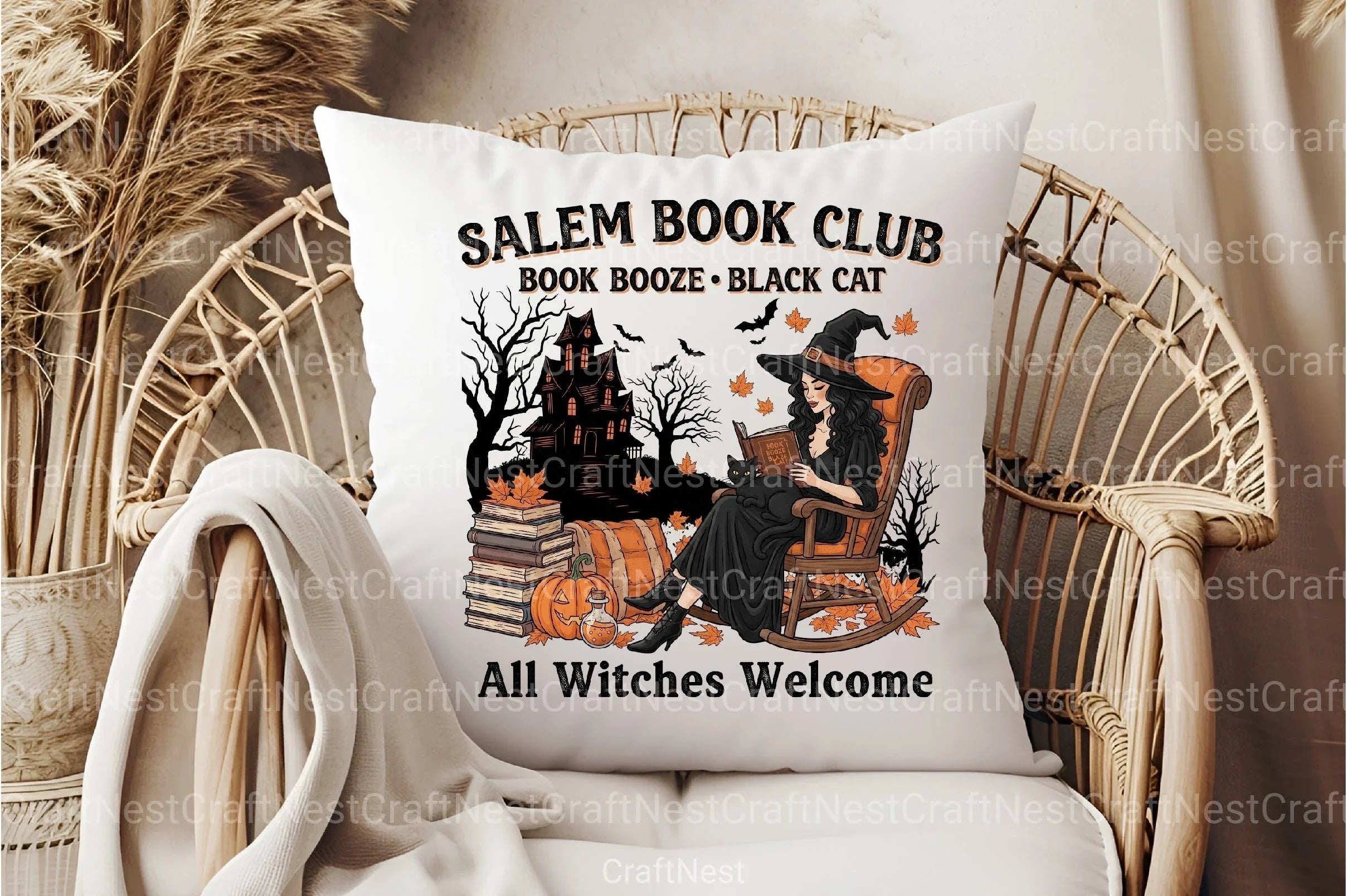 Halloween Witch Salem Book Club Clipart Bundle - CraftNest - Digital Crafting and Art