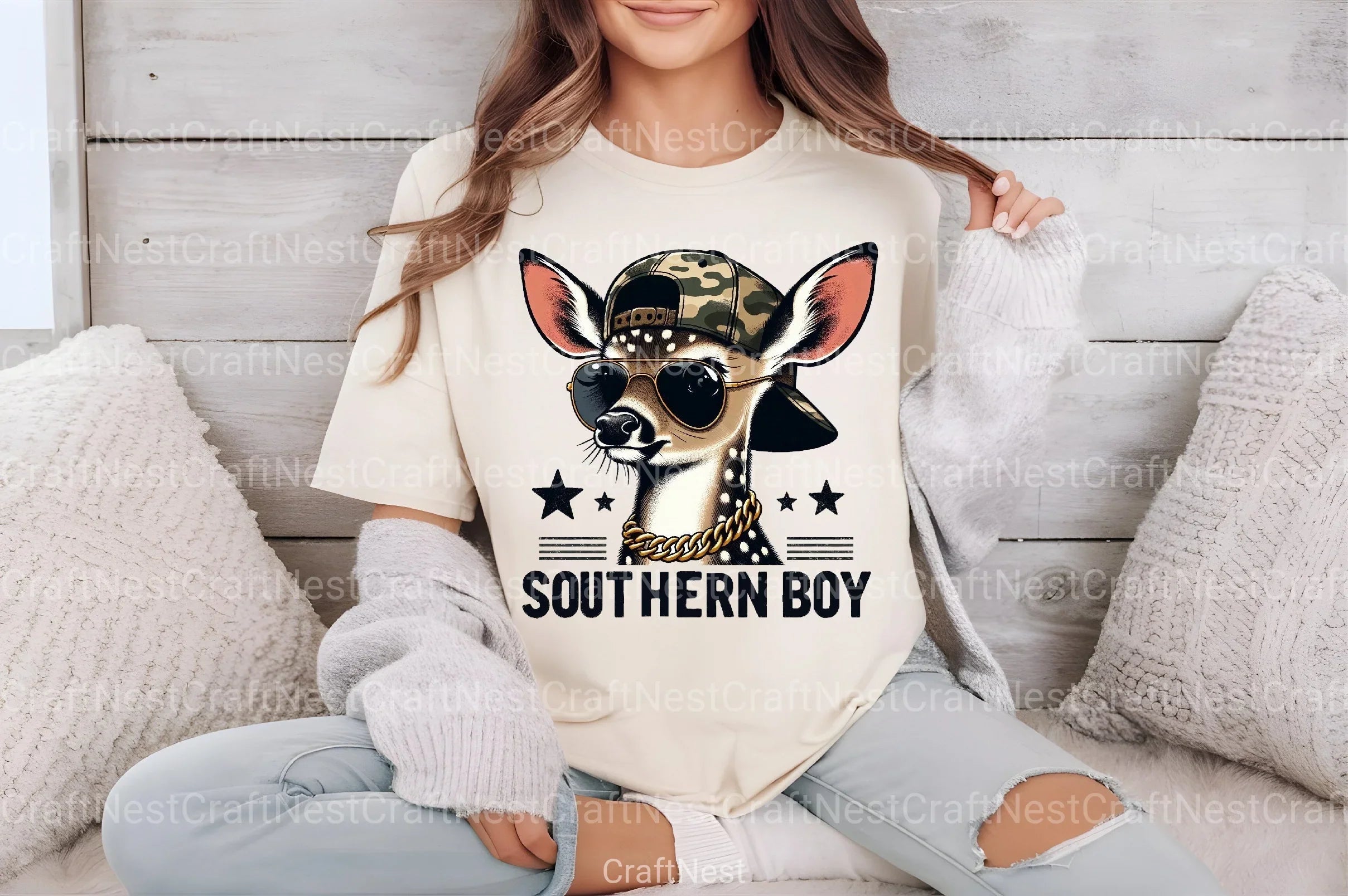 Southern Boy Deer Backward Cap Clipart Bundle - CraftNest - Digital Crafting and Art