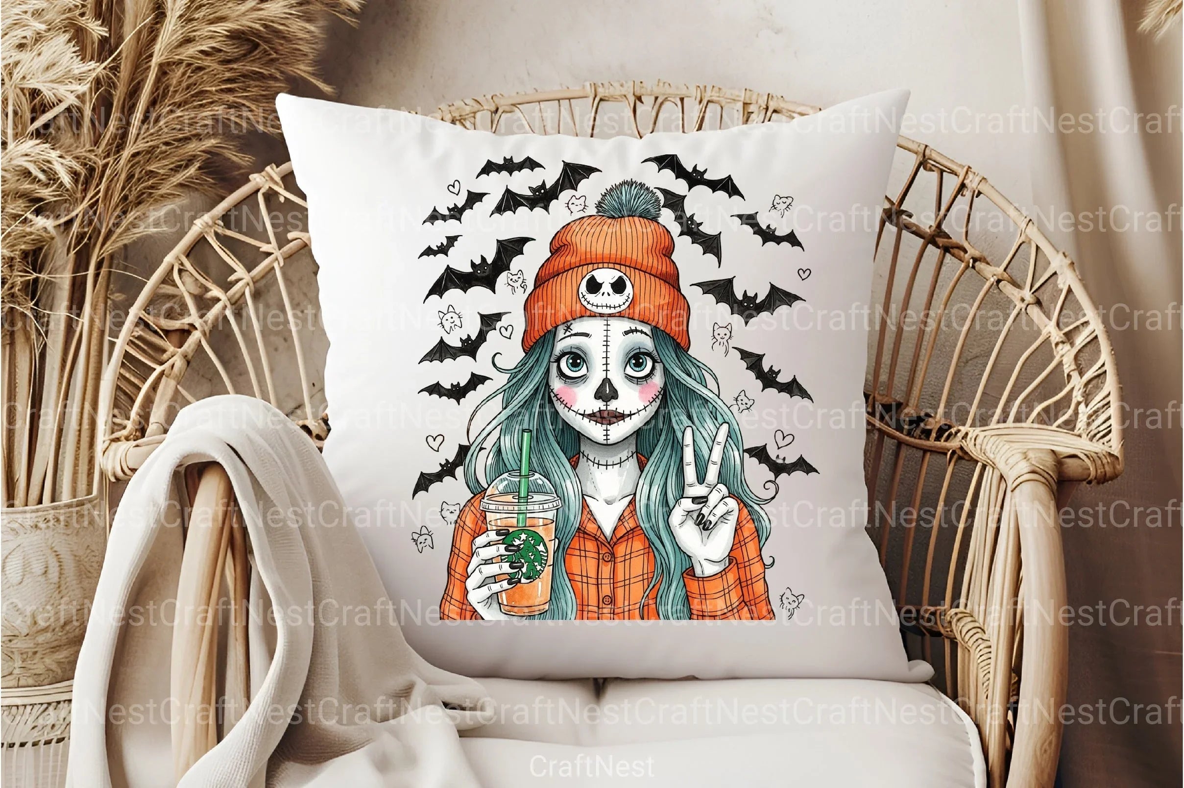 Cute Bougie Skeleton Girl Clipart Bundle - CraftNest - Digital Crafting and Art