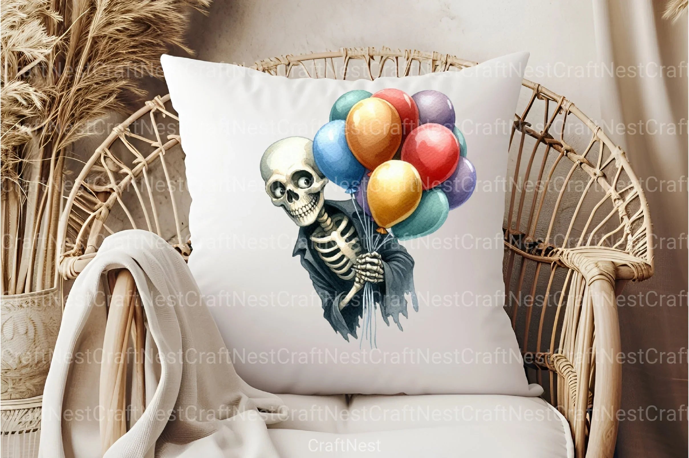 Funny Skeleton Peeking Clipart Bundle 7777 - CraftNest - Digital Crafting and Art
