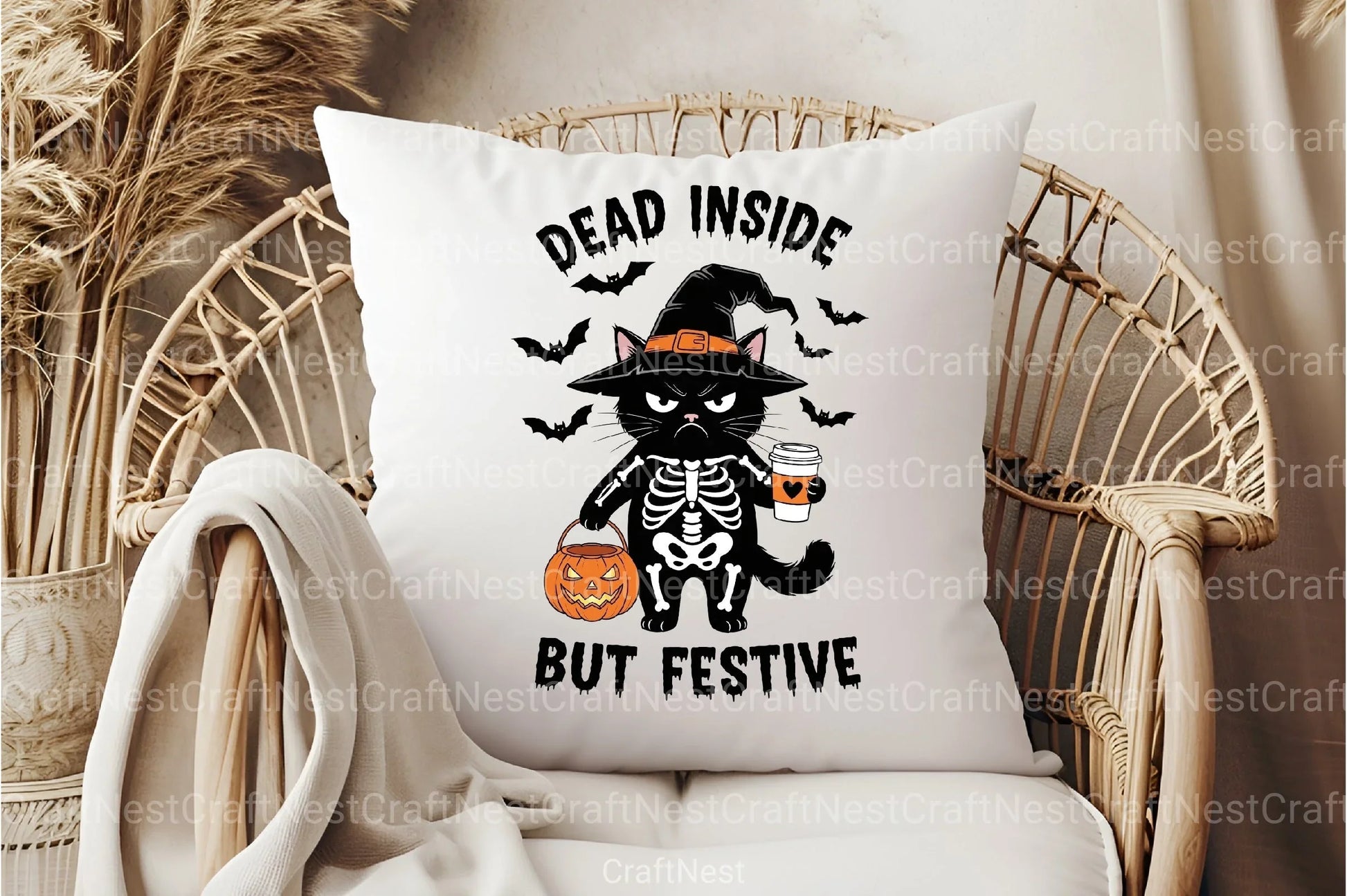 Sarcastic Halloween Cat Dead Inside Clipart Bundle - CraftNest - Digital Crafting and Art