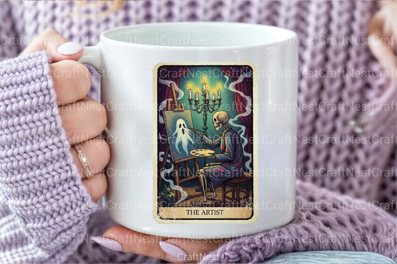 The Artist Halloween Tarot Card Clipart Bundle - CraftNest - Digital Crafting and Art