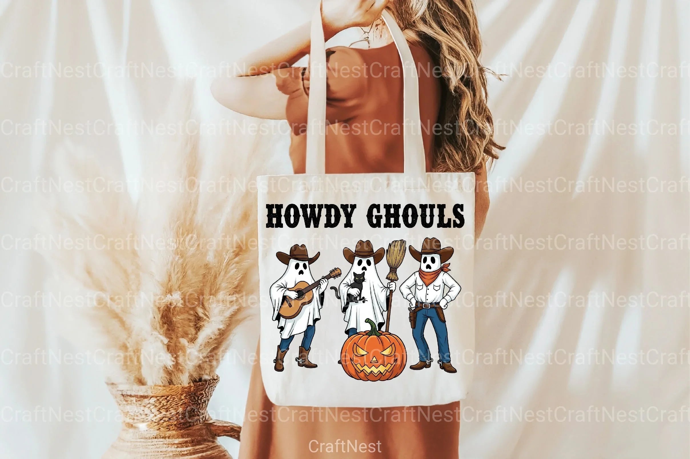 Howdy Ghouls: Ghost Halloween Clipart Bundle - CraftNest - Digital Crafting and Art