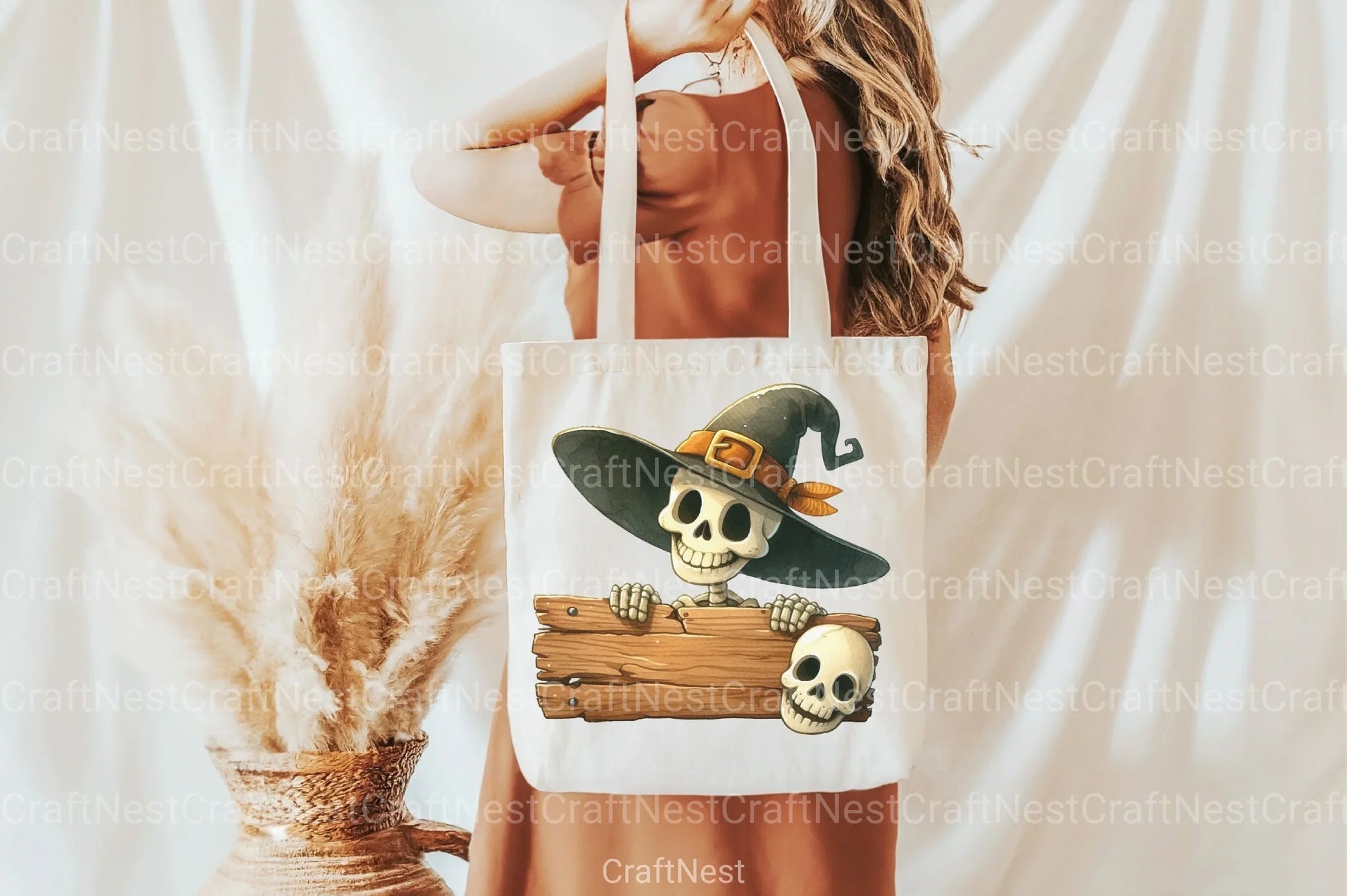 Funny Skeleton Peeking Clipart Bundle 7 - CraftNest - Digital Crafting and Art