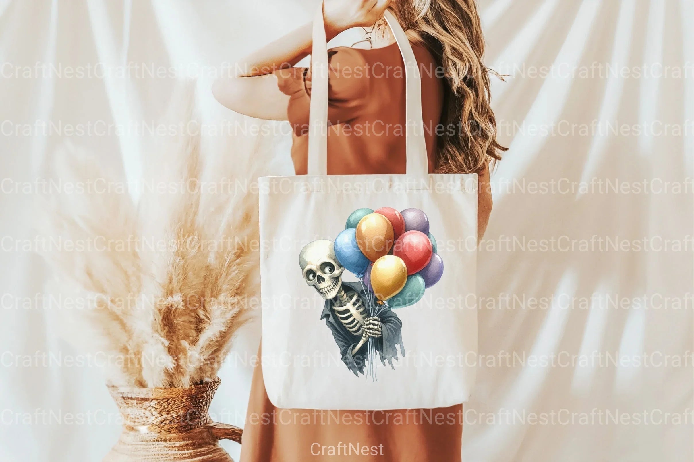 Funny Skeleton Peeking Clipart Bundle 7777 - CraftNest - Digital Crafting and Art