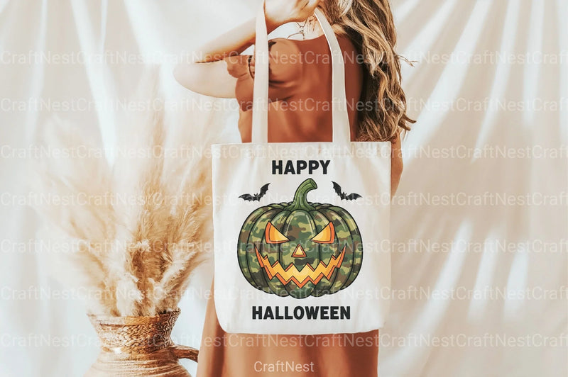 Camo Pumpkin Halloween Clipart Bundle 4 - CraftNest - Digital Crafting and Art