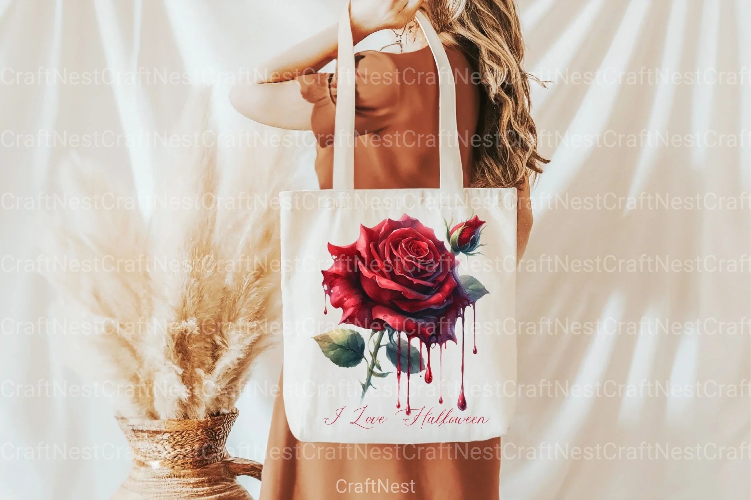 I Love Halloween Roses Clipart Bundle 07 - CraftNest - Digital Crafting and Art