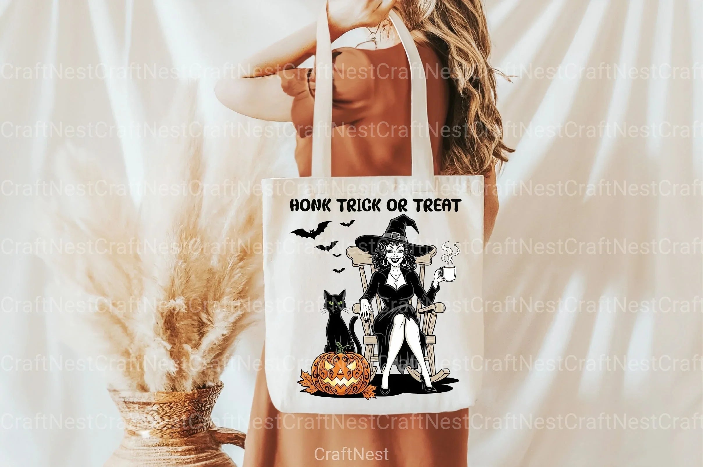 Vintage Halloween Witch & Cat Clipart Bundle - CraftNest - Digital Crafting and Art