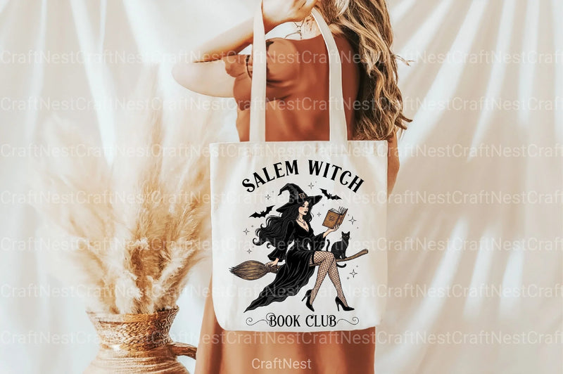 Vintage Salem Witch Book Club Halloween Clipart Bundle - CraftNest - Digital Crafting and Art