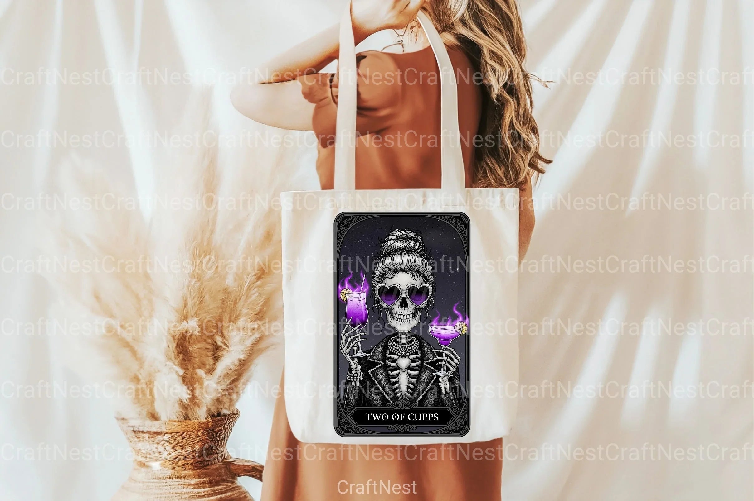 Two of Cups Halloween Tarot Card Clipart Bundle - CraftNest - Digital Crafting and Art