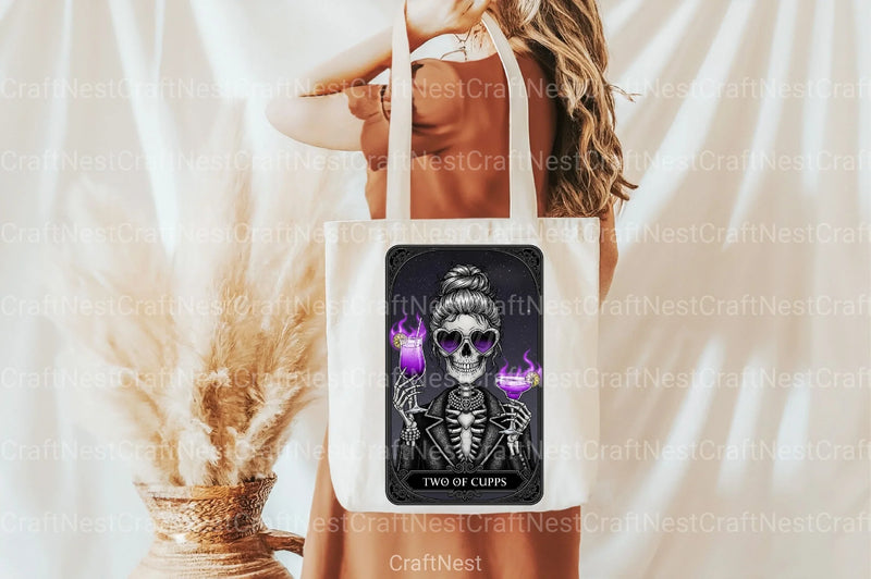 Two of Cups Halloween Tarot Card Clipart Bundle - CraftNest - Digital Crafting and Art