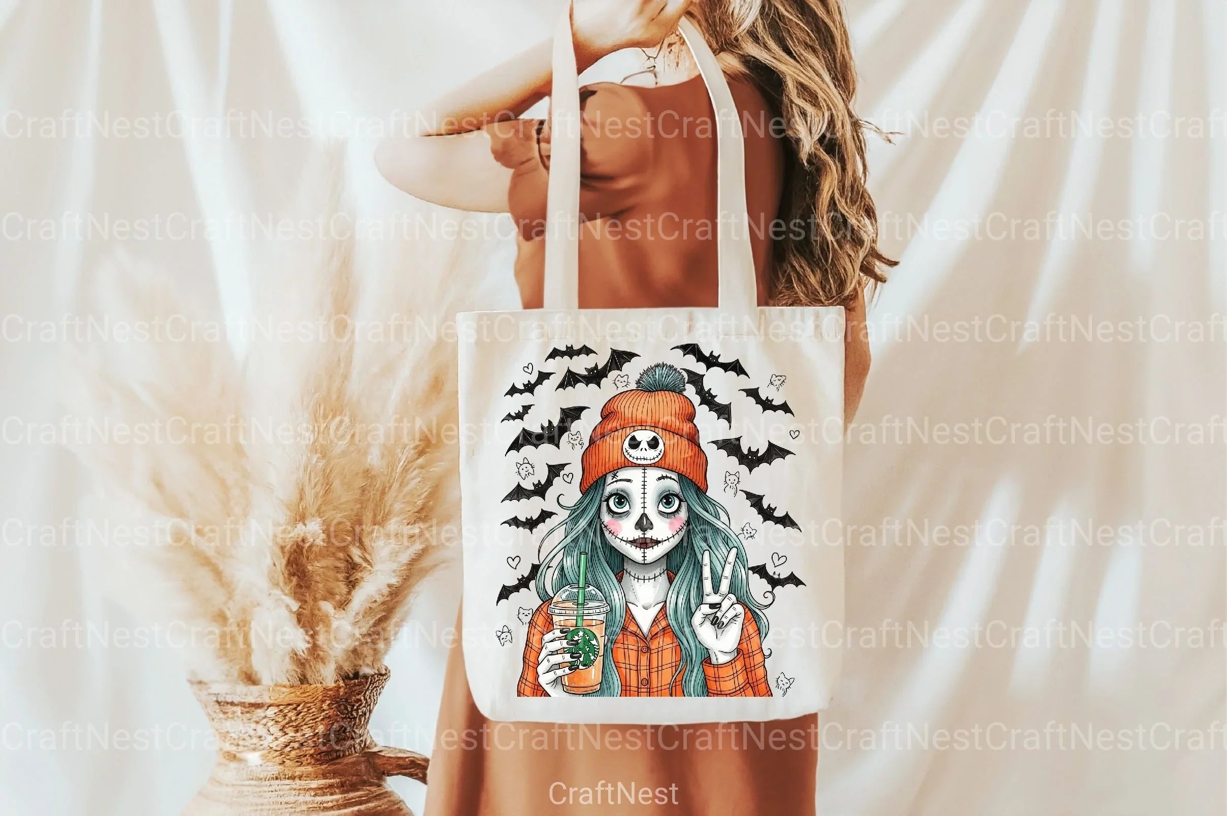 Cute Bougie Skeleton Girl Clipart Bundle - CraftNest - Digital Crafting and Art