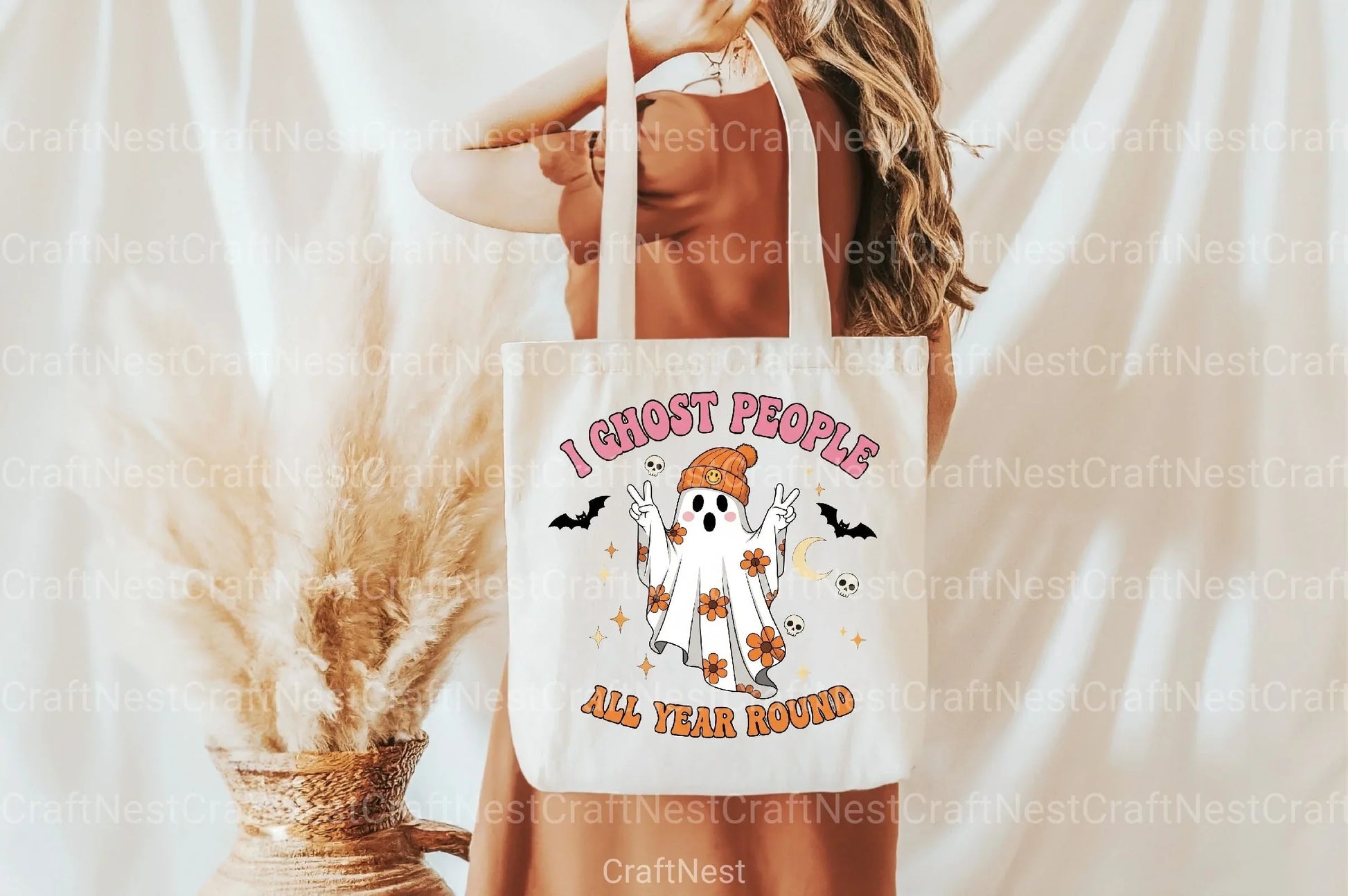 Retro Halloween Ghost Clipart Bundle 24 - CraftNest - Digital Crafting and Art