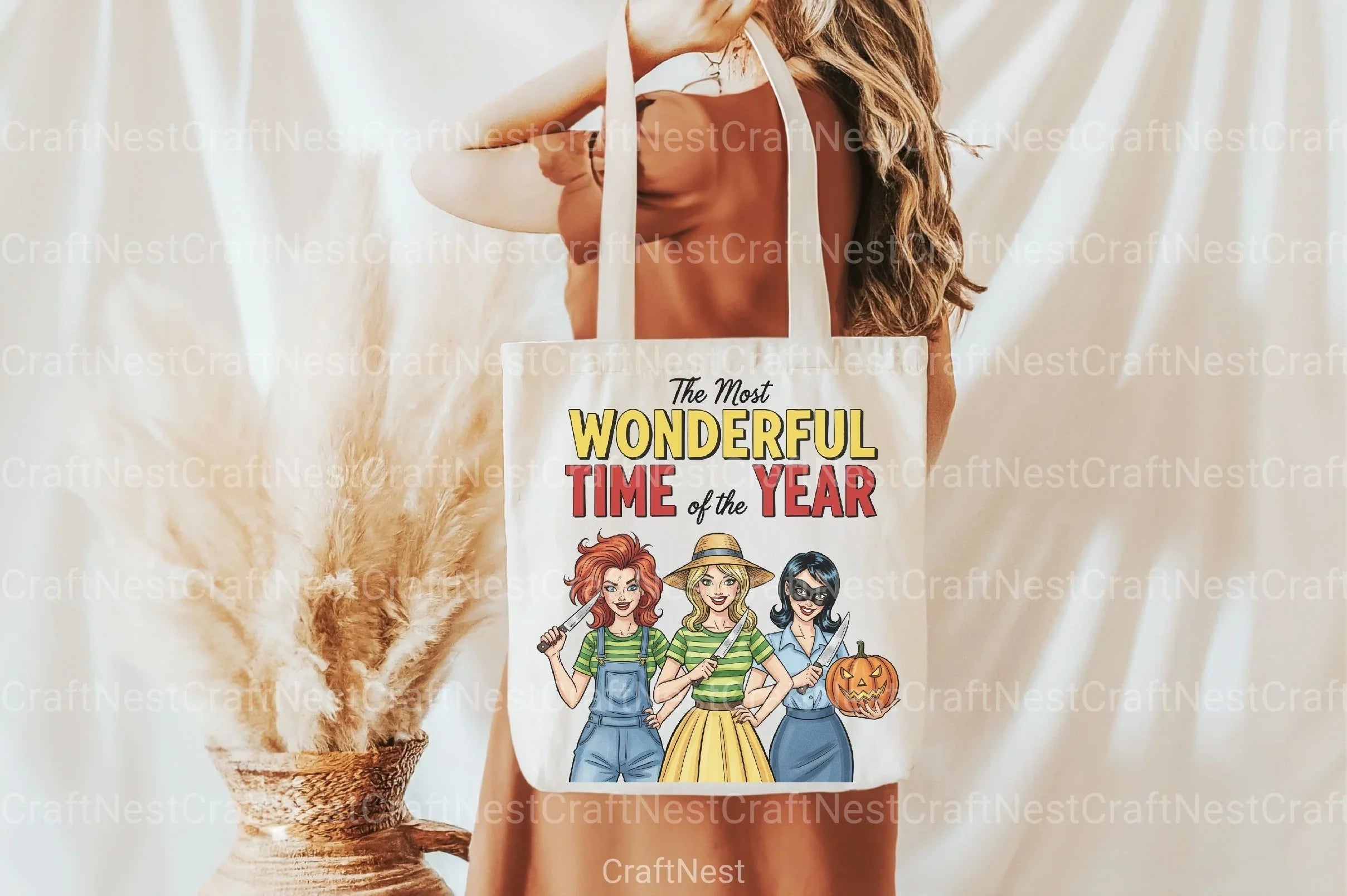 Retro Halloween Vintage Horror Girls Clipart Bundle - CraftNest - Digital Crafting and Art